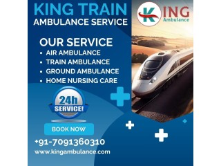 Select Extremely Reliable King Train Ambulance Service in Delhi with High-Tech Medical Setup