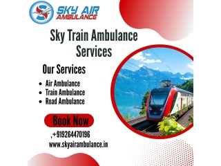 Choose SKY Train Ambulance Services with Doctor and Nurse Team in Varanasi
