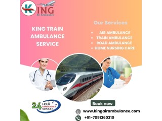 Book now King Train Ambulance Service in Guwahati with professional Healthcare Team