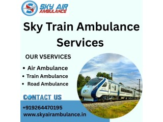 Choose Sky Train Ambulance Services in Jamsedpur with a high-tech medical setup