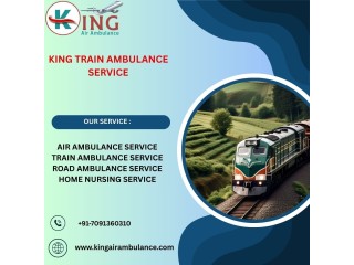 King Train Ambulance in Delhi has a well-cleaned medical area and well arrangements facilities inside