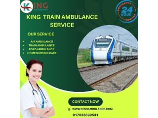 King Train Ambulance Service transports your patient to the hospital immediately for the best treatment