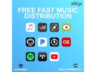 We Offered free fast music distribution