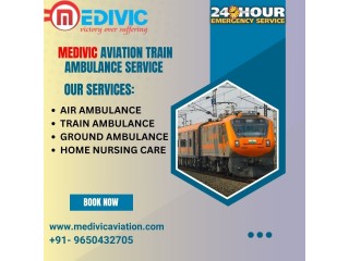 Medivic Aviation Train Ambulance in Varanasi provides safe and simple patient transfer service