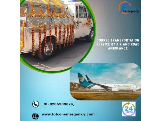 FALC Emergency provides dead body transportation by air cargo in Ranchi, based on your desired time