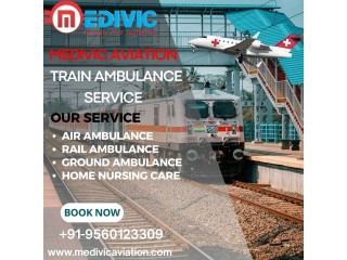 ICU Medivic Aviation Train Ambulance in Guwahati Helps to Transfer Patients without Any Hassle