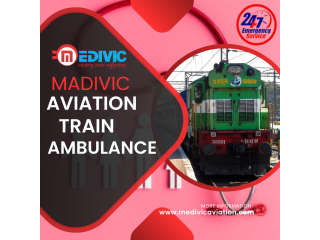 Medivic Aviation Train Ambulance Service in Jamshedpur providing ICU facility in the train.