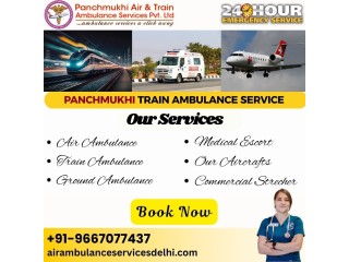 Panchmukhi Train Ambulance Service in Ranchi  Discomforting medical transport arranged at a Lower Fare