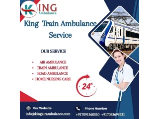 King Train Ambulance Service in Raipur transports patients to their destination ry short time.