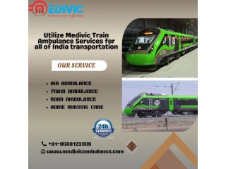 Choose Medivic Train Ambulance in Ranchi, which is furnished with ICU setups in train