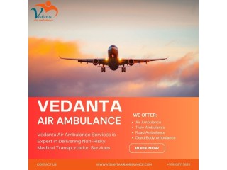 Superb and Rapid Air Ambulance with Medical Aid from Patna via Vedanta