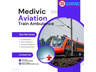 Medivic Aviation Train Ambulance Service in Guwahati provides an AC train seat to our patients