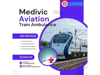 Medivic Aviation Train Ambulance Service in Kolkata provides an AC train to our patients