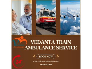 In Chandigarh, Vedanta Train Ambulance offers all kinds of medical transfers
