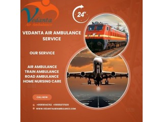 Vedanta Air Ambulance service in India safe and  transfers patients at a very low cost