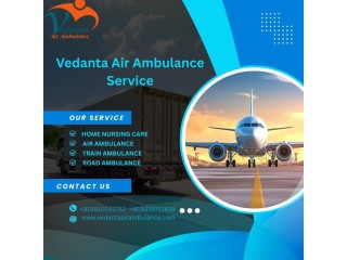 Vedanta Air Ambulance in Dimapur provides patient transport facility at the lowest booking cost