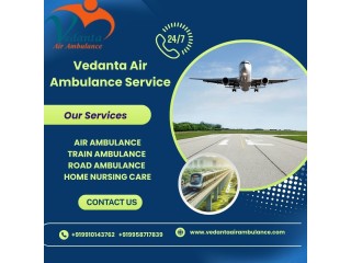 Vedanta Air Ambulance in Goa provides a safe transfer facility to the patients at a fast speed.