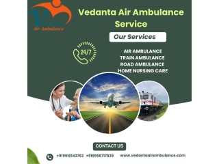 Vedanta Air Ambulance service in Dimapur provides a life saving transport facilitypatient