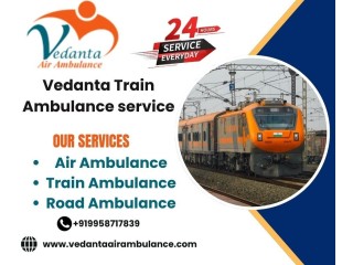 Vedanta Train Ambulance in Patna is equipped to manage urgent patient transfers