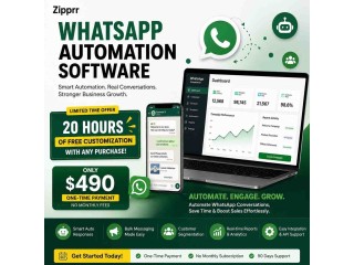 Zipprr WhatsApp Automation Software $490  Official Meta API, Self-Hosted, Fully Compliant