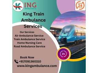 King Train Ambulance Service in Delhi provides ICU and ventilator facilities for the patient